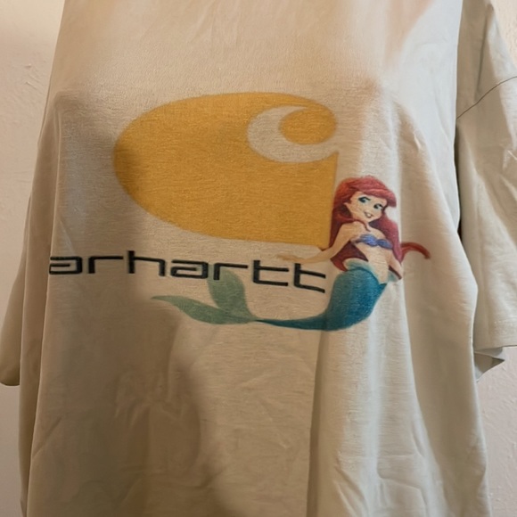 Gildan Custom Made Crew T-Shirt  Little Mermaid Carhartt Print New XL - Picture 4 of 17